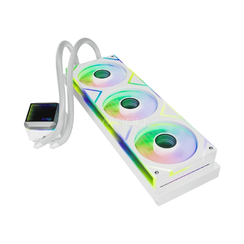 Refrigeración Líquida XPG Levante II 360 (LGA1851/AM5, 120mm x3, RGB, PWM, Blanco)