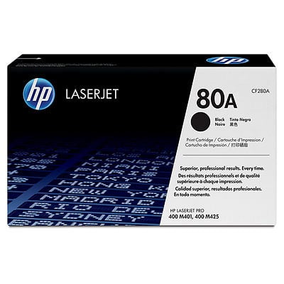 Cartucho original de tóner negro HP 80A LaserJet (CF280A)
