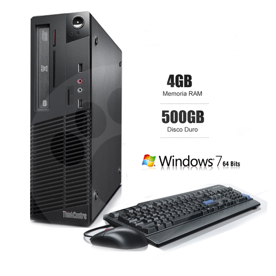 Computador Lenovo Thinkcentre M72e (i3-3220, 4GB RAM, 500GB HDD, Win7 Pro)