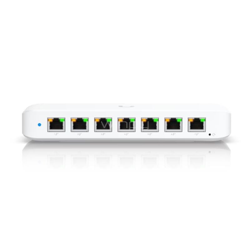 Switch Ubiquiti UniFi Ultra de 8 Puertos (Gigabit, L2, 16 Gbps, PoE+, 42W) - OUTLET