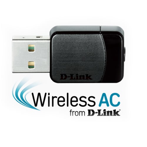 Mini Adaptador Inalámbrico D-Link DWA-171 (USB, WiFi AC)