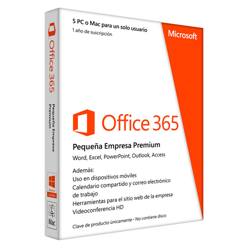 Microsoft caja full office 365 Small Bussines