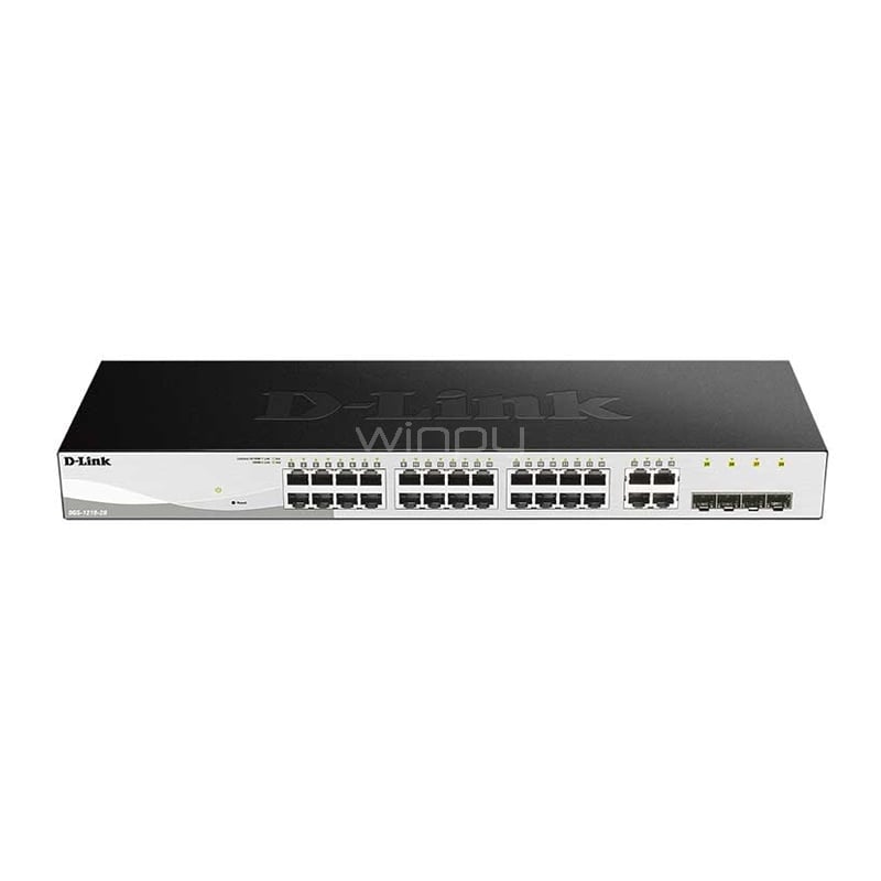 Switch D-Link DGS-1210 de 28 Puertos (Gestionado, SFP, 56 Gbps, AutoMDI/MDIX)