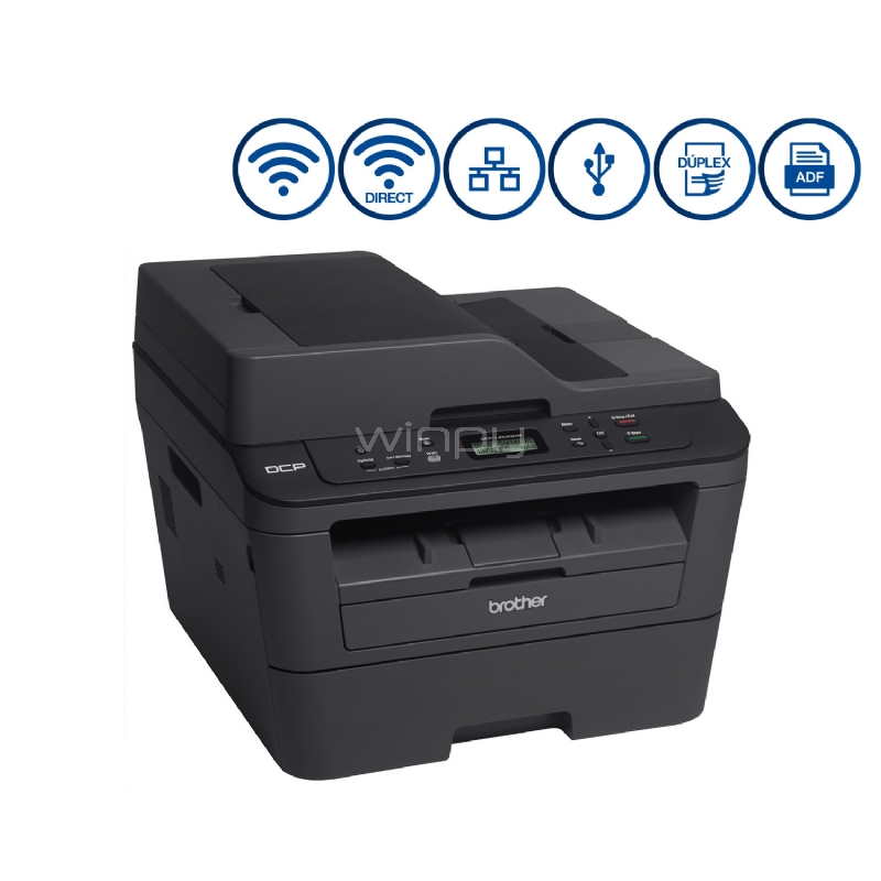 multifuncional brother dcp-l2540dw láser (dúplex, 600 ppp, wi-fi/ethernet/usb)