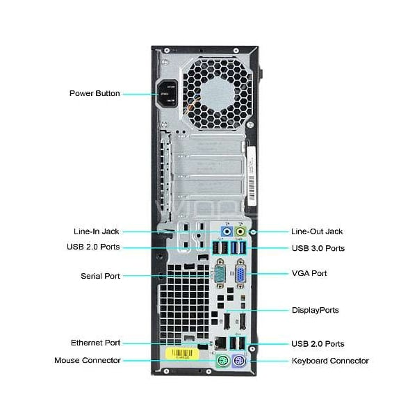 Computador HP Elitedesk 800 G1 SFF (i5-4590, 8GB DDR3, 500GB HDD, Win7 Pro)