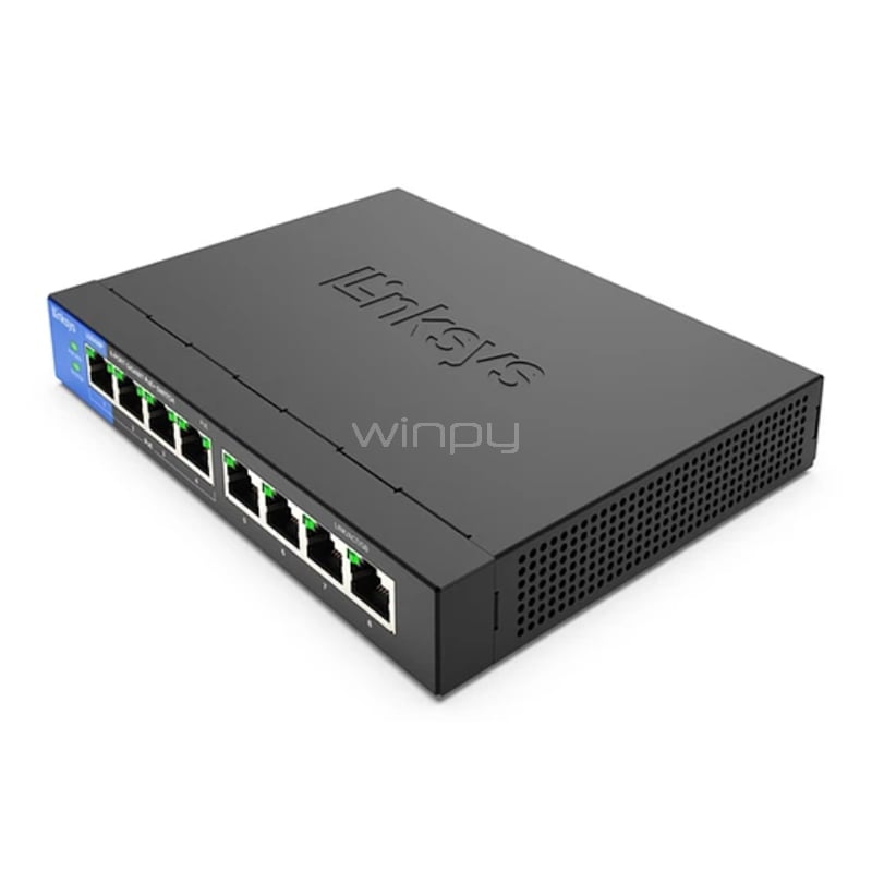 Switch Linksys LGS108P ( PoE + no administrado de 8 puertos )
