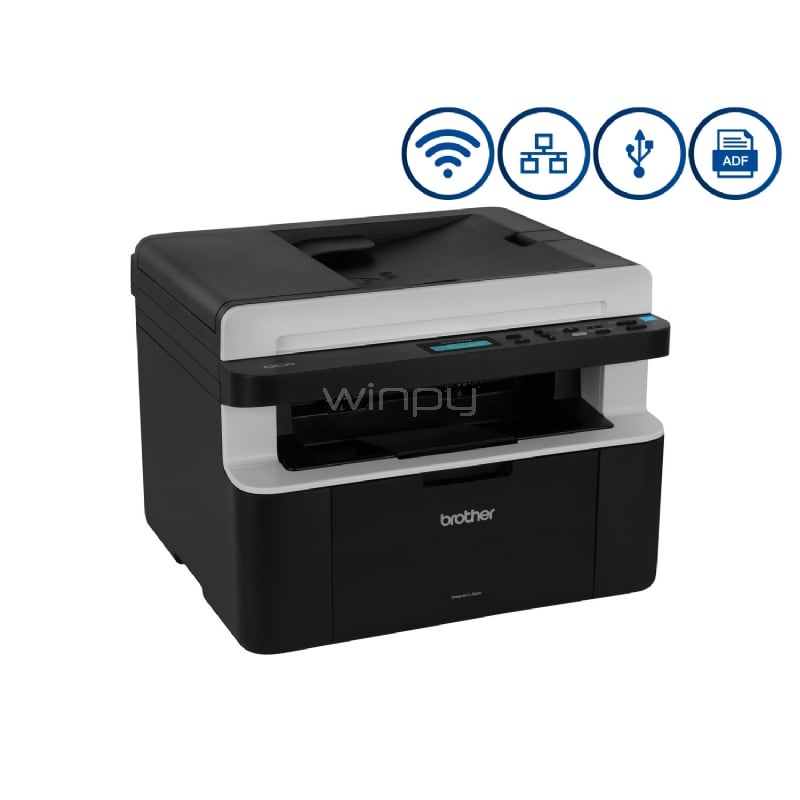 Multifuncional Brother DCP-1617NW Láser (B/N, 21ppm, 600dpi HQ1200, WiFi/USB/Ethernet)