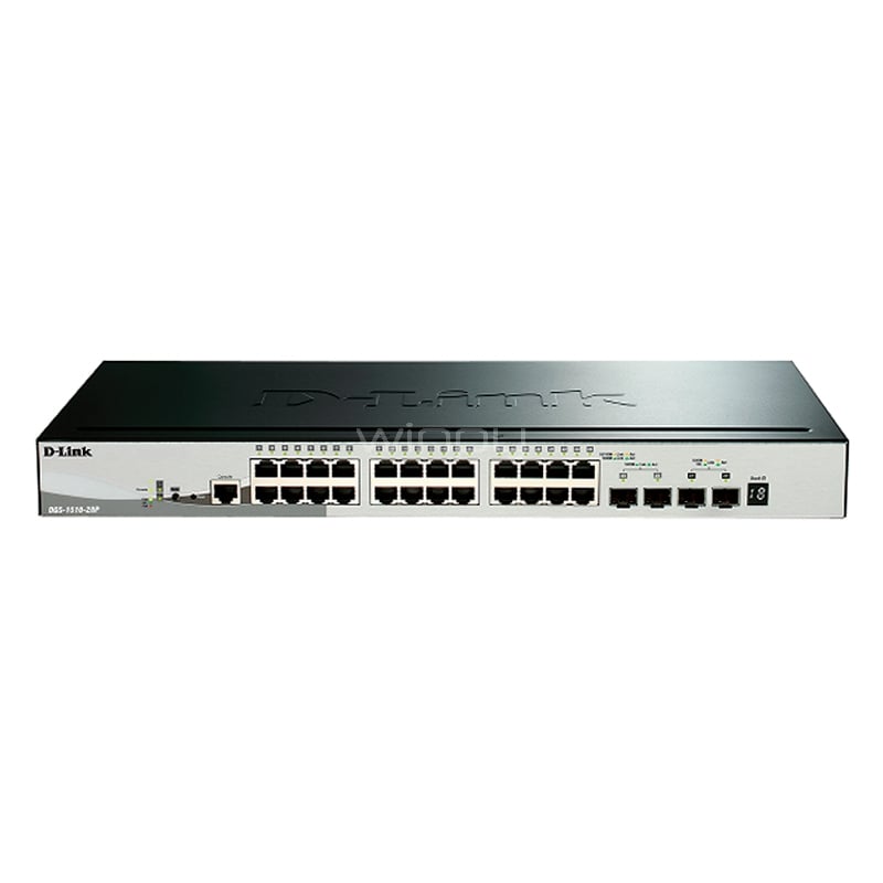 Switch D-Link DGS-1510 de 28 Puertos (Gestionado, 92 Gbps, PoE, SFP+, 193 W)