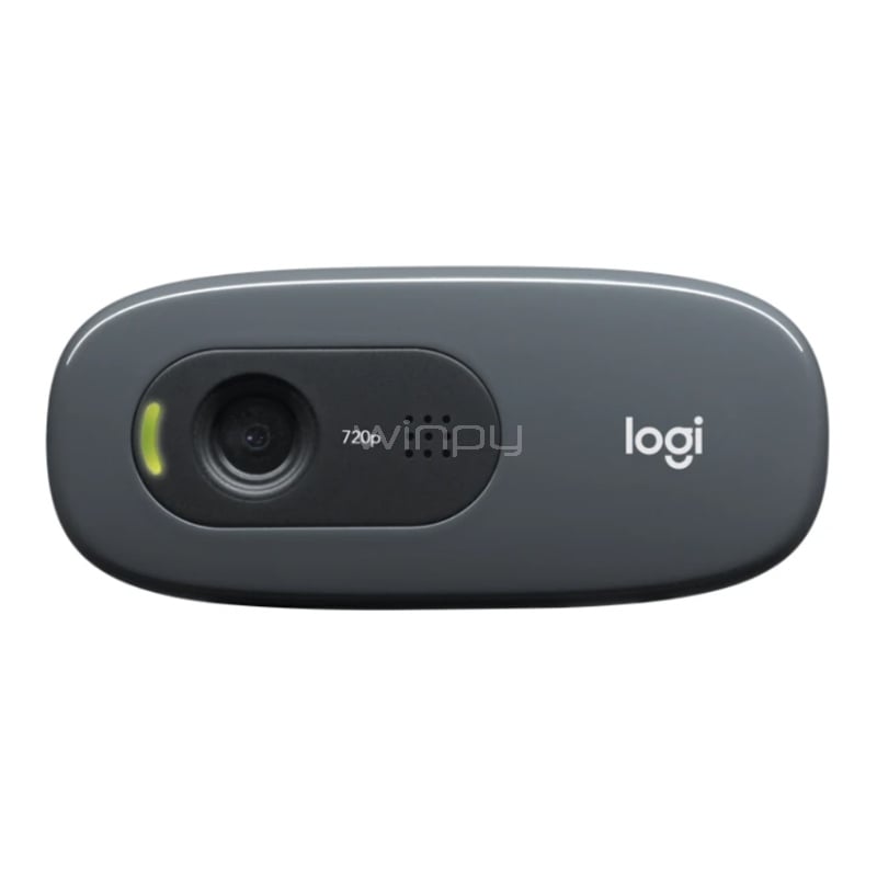 Webcam  Logitech C270, HD 720p, 3 MP, Micrófono integrado con reducción de  ruido, Corrección de iluminación, Clip universal, Windows/Mac, Negro
