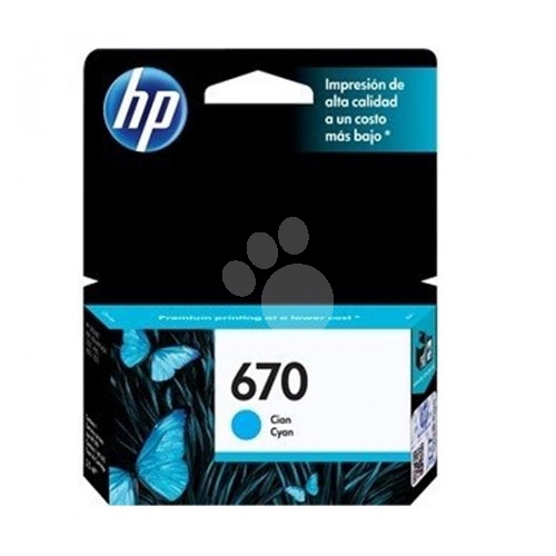 cartucho de tinta original cian HP 670
