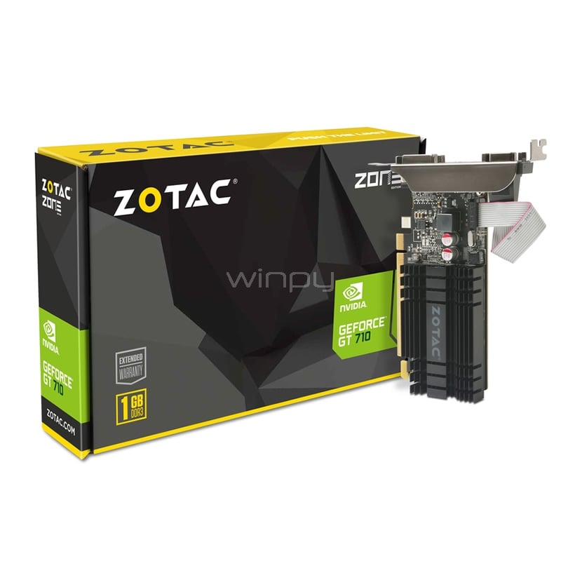 Tarjeta de Vídeo ZOTAC GeForce GT 710 - 1GB DDR3