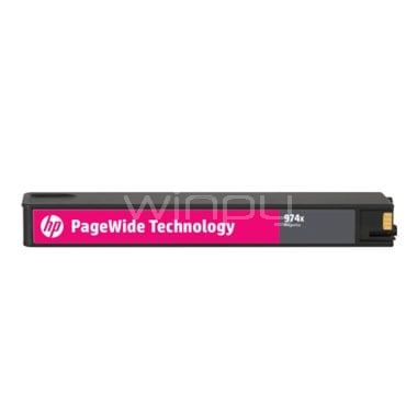 Cartucho original PageWide HP 974X alta capacidad magenta