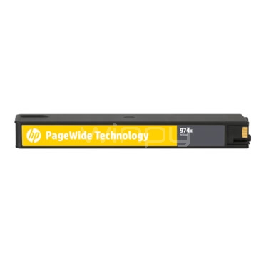 Cartucho original PageWide HP 974X alta capacidad amarillo