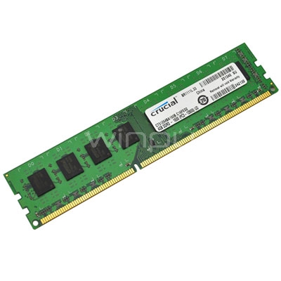 Memoria RAM Crucial de 4GB (DDR3L, 1600MHZ, DIMM)