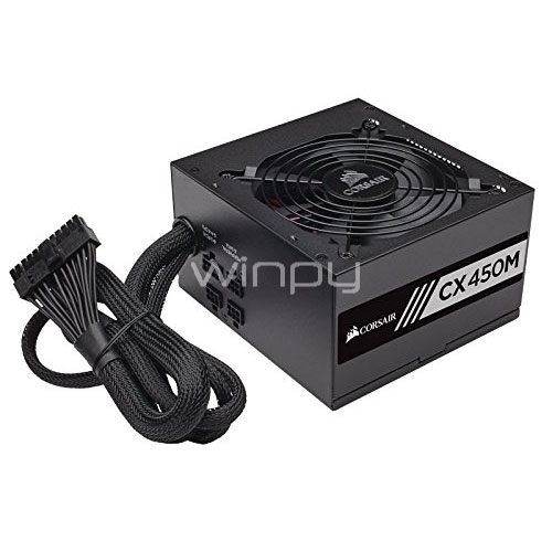 Fuente de alimentación ATX/EPS Corsair CX Series CX450M - (450 W, semi modular, certificación 80 PLUS Bronze