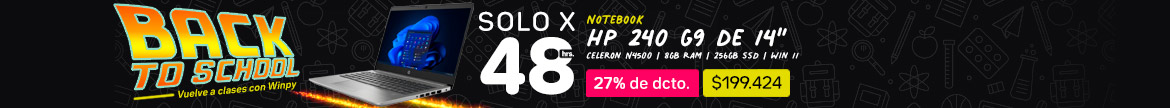 NNotebook HP 240 G9 de 14“ desde $199.424